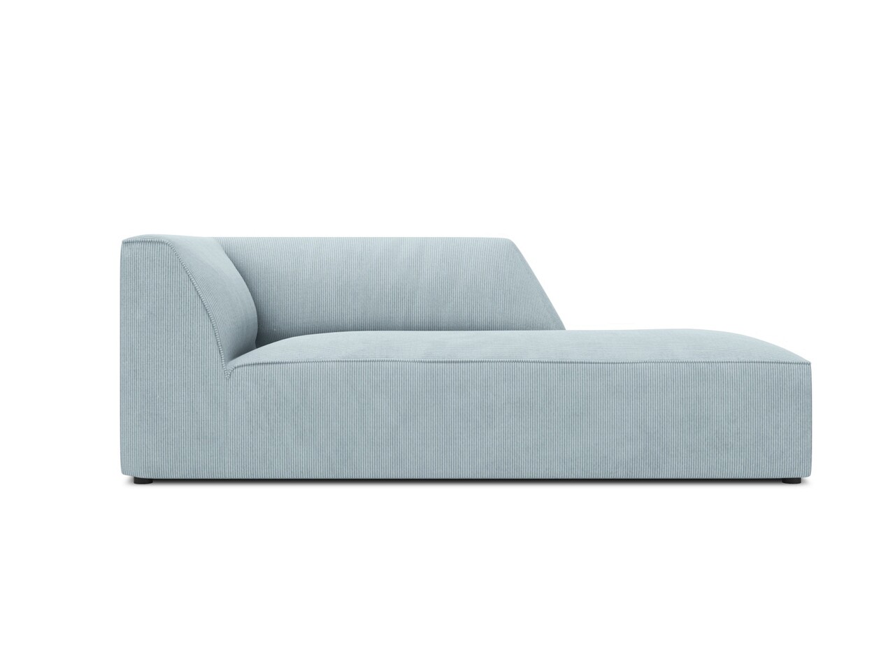 Sezlong living dreapta 1 loc, Ruby, Micadoni Home, BL, 180x93x69 cm, velur, albastru deschis - imagine 7